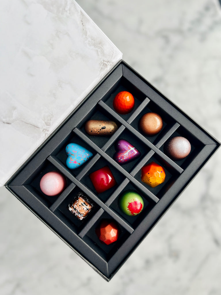 12 Piece Bonbon Gift box - Marble & Steel Craft Chocolates