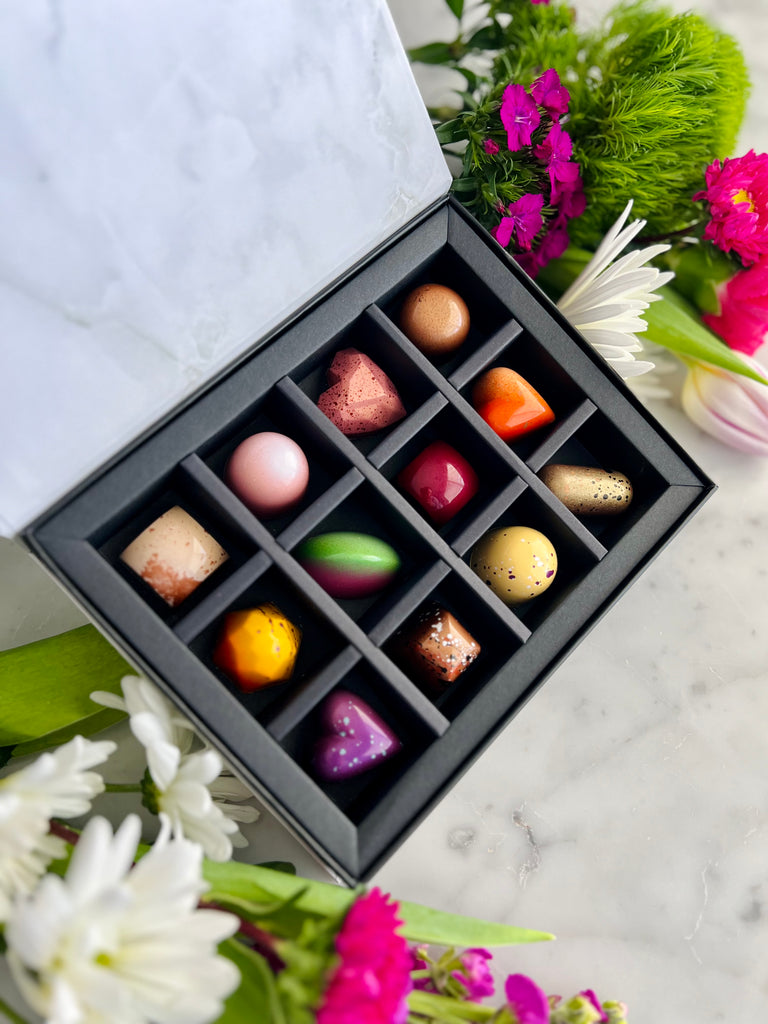 Mother's day 12 Piece Gift box - Marble & Steel Craft Chocolates