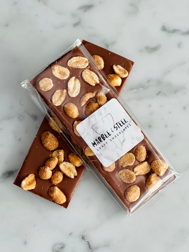 Honey Roasted Peanut Bar - Marble & Steel Craft Chocolates